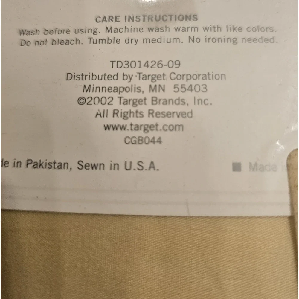 Target‎ Home lot 3 sheet 2-Flat 1-fitted 300 thread Egyptian Cotton Wheat NOS